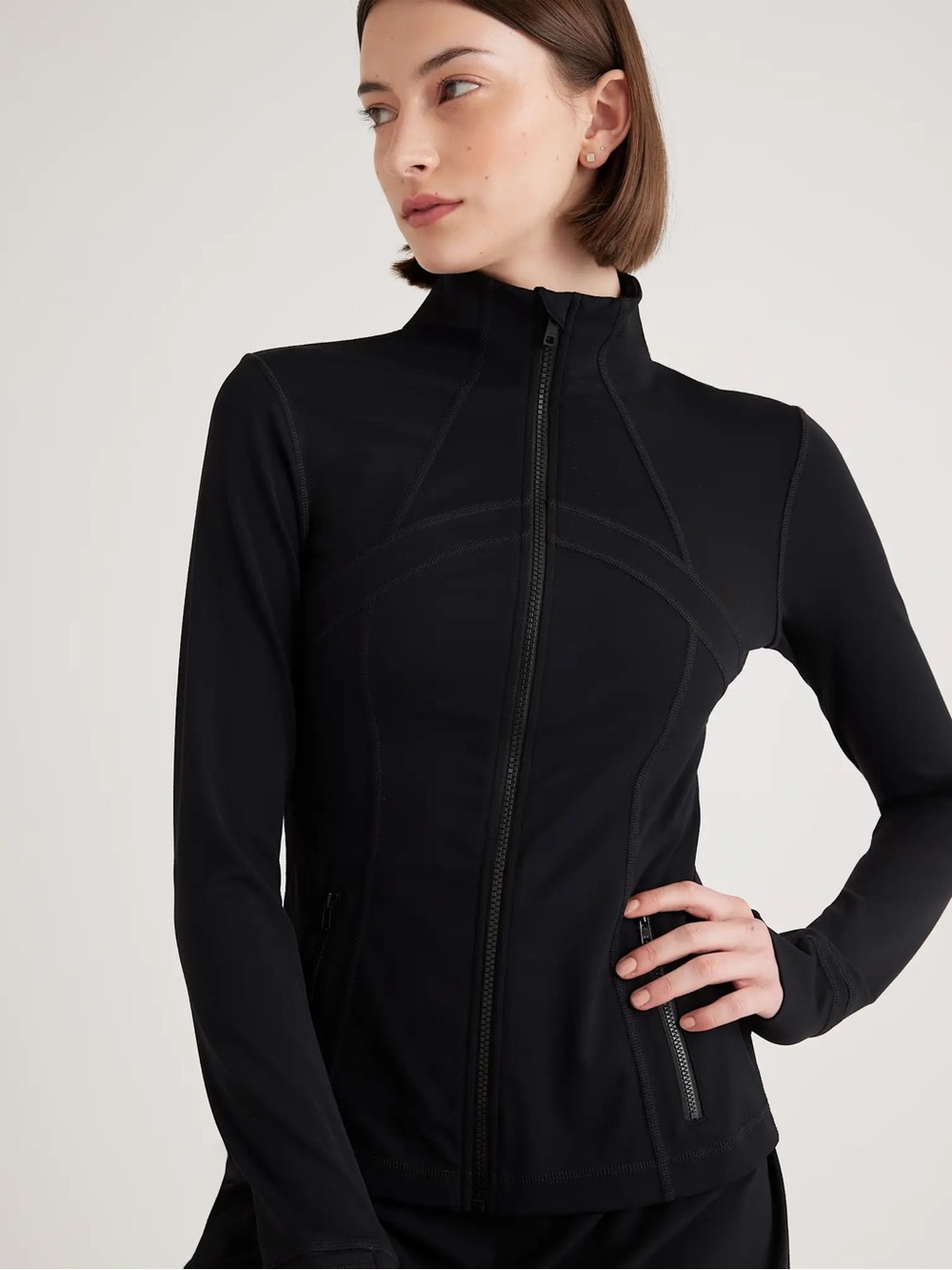 NWOT Quince Ultra-Form Slim Fit Jacket Black Women's Size Medium - Picture 3 of 8
